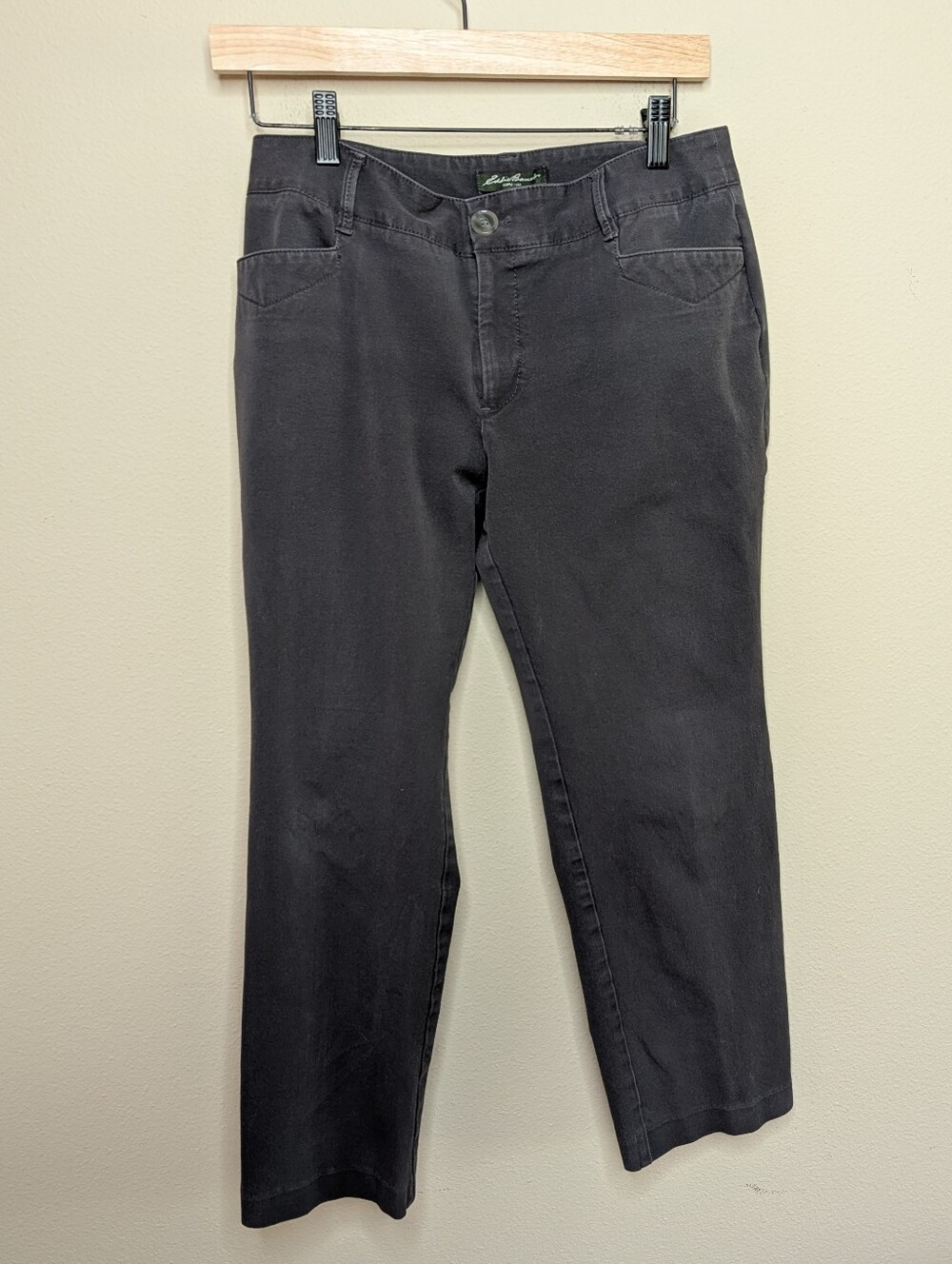 Eddie Bauer Blakely Fit Straight Leg Pants Dark Gray Size 8